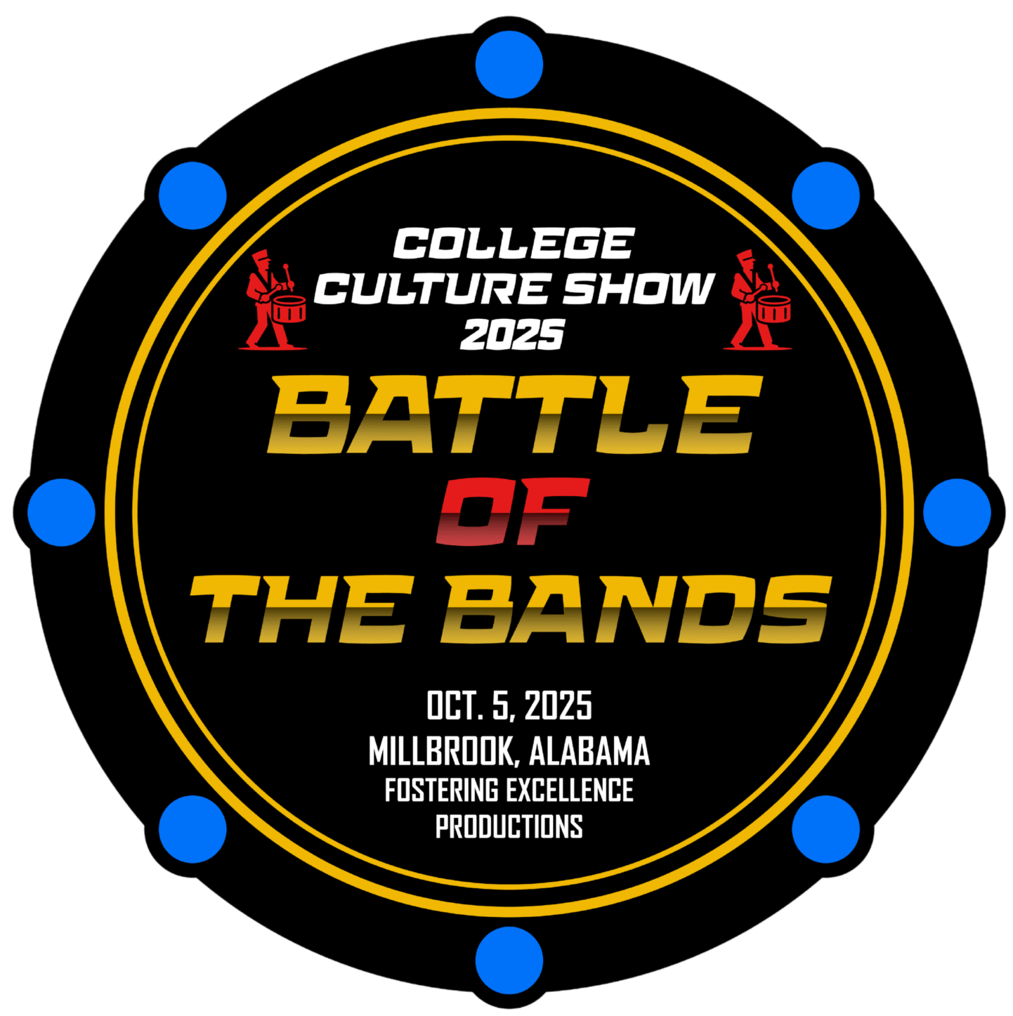 Poster for College Culture Show 2023 Battle of the Bands event.